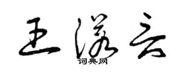 曾慶福王諾言草書個性簽名怎么寫