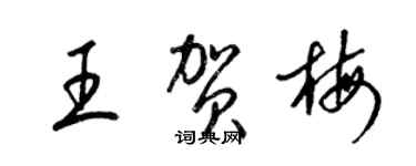 梁錦英王賀梅草書個性簽名怎么寫