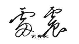 駱恆光雷震草書個性簽名怎么寫