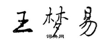 曾慶福王夢易行書個性簽名怎么寫