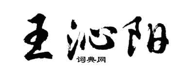 胡問遂王沁陽行書個性簽名怎么寫