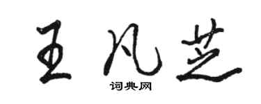 駱恆光王凡芝行書個性簽名怎么寫
