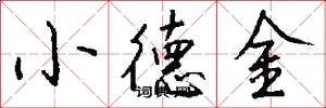 小德金怎么寫好看
