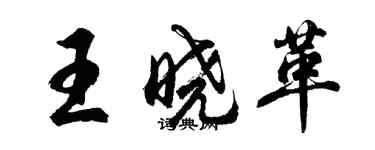 胡問遂王曉革行書個性簽名怎么寫