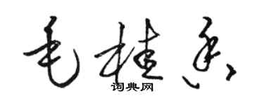 駱恆光毛桂香草書個性簽名怎么寫