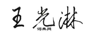 駱恆光王光淋行書個性簽名怎么寫