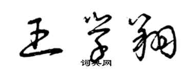 曾慶福王學翔草書個性簽名怎么寫