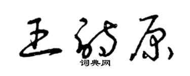 曾慶福王詩原草書個性簽名怎么寫