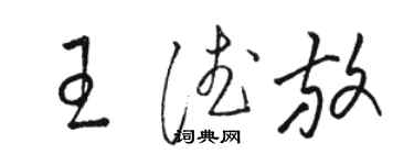 駱恆光王德放草書個性簽名怎么寫