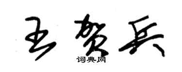 朱錫榮王賀兵草書個性簽名怎么寫