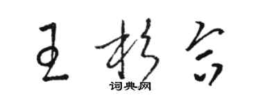 駱恆光王杉合草書個性簽名怎么寫