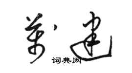 駱恆光萬建草書個性簽名怎么寫