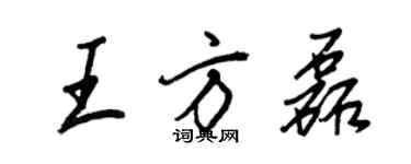 王正良王方磊行書個性簽名怎么寫