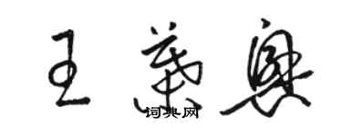 駱恆光王葉興草書個性簽名怎么寫