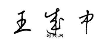 梁錦英王成中草書個性簽名怎么寫