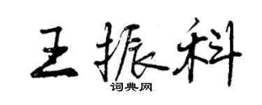 曾慶福王振科行書個性簽名怎么寫