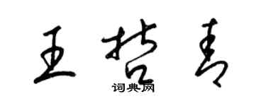 梁錦英王哲青草書個性簽名怎么寫