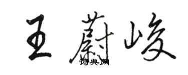駱恆光王蔚峻行書個性簽名怎么寫