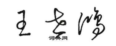 駱恆光王世鴻草書個性簽名怎么寫