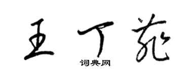 梁錦英王丁菲草書個性簽名怎么寫