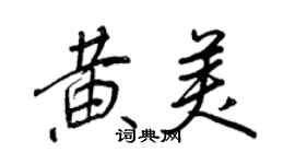 王正良黃美行書個性簽名怎么寫