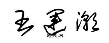 朱錫榮王運潮草書個性簽名怎么寫