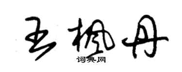 朱錫榮王楓丹草書個性簽名怎么寫