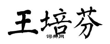 翁闓運王培芬楷書個性簽名怎么寫