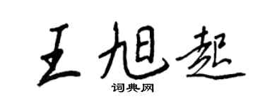 王正良王旭起行書個性簽名怎么寫
