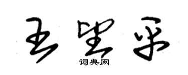 朱錫榮王望平草書個性簽名怎么寫