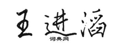 駱恆光王進滔行書個性簽名怎么寫