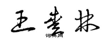 曾慶福王愛林草書個性簽名怎么寫