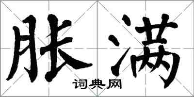 翁闓運脹滿楷書怎么寫