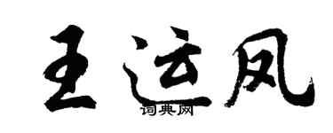 胡問遂王運鳳行書個性簽名怎么寫
