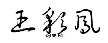 曾慶福王彩鳳草書個性簽名怎么寫