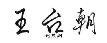 駱恆光王台朝行書個性簽名怎么寫