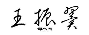 梁錦英王振翼草書個性簽名怎么寫