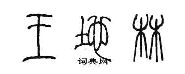 陳墨王地林篆書個性簽名怎么寫