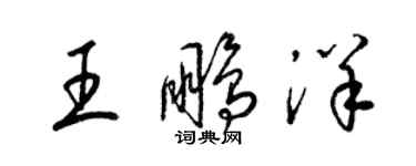 梁錦英王鵬洋草書個性簽名怎么寫