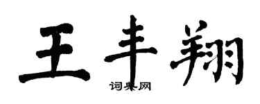 翁闓運王豐翔楷書個性簽名怎么寫