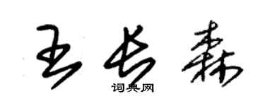 朱錫榮王長森草書個性簽名怎么寫