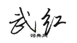 駱恆光武紅行書個性簽名怎么寫