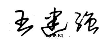 朱錫榮王建強草書個性簽名怎么寫