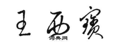 駱恆光王西寶草書個性簽名怎么寫