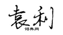 曾慶福袁利行書個性簽名怎么寫
