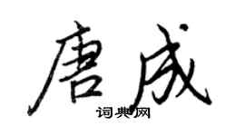 王正良唐成行書個性簽名怎么寫