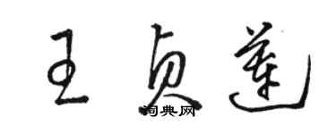 駱恆光王貞蓮草書個性簽名怎么寫