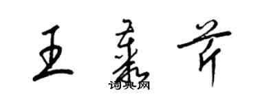 梁錦英王叢芹草書個性簽名怎么寫