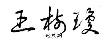 曾慶福王樹瓊草書個性簽名怎么寫