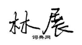 曾慶福林展行書個性簽名怎么寫